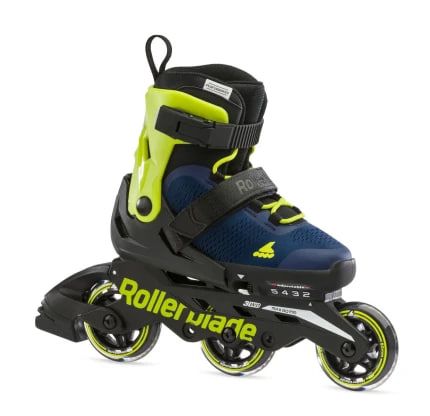 Детские ролики Rollerblade Microblade 3WD 2021 Blue/Lime 2050847 фото